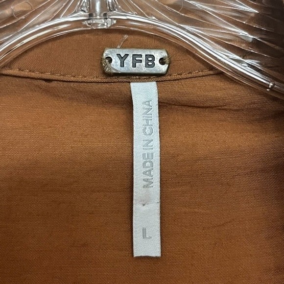 Revolve YFB Derby Dress Brown Cutout Maxi Collared Long Sleeve Womens Size Large - Picture 8 of 12